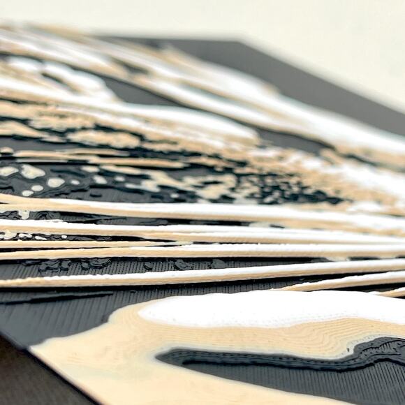 Cat Silhouette Wall Art: Textured Realistic Feline Print, 7.5in Square - Picture 4 of 9